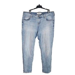 Torrid Womans Sz 18R Plus Boyfriend Jeans Blue Stretch Pockets Denim